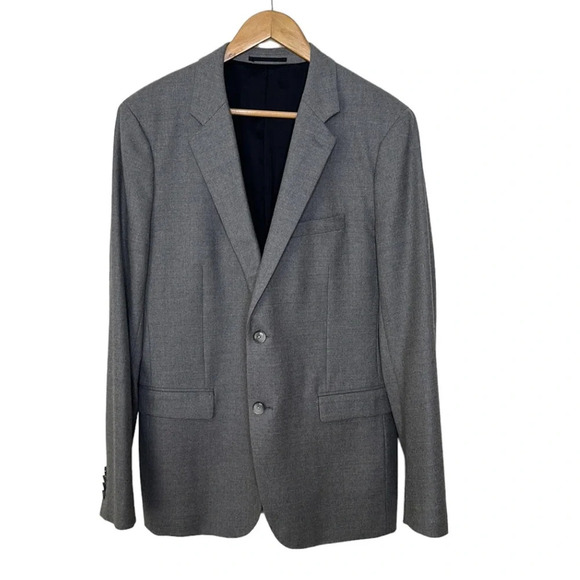 THEORY Virgin Wool Blazer Sport Coat Dilano M Delegation Gray Two Button, 42R - Picture 1 of 16